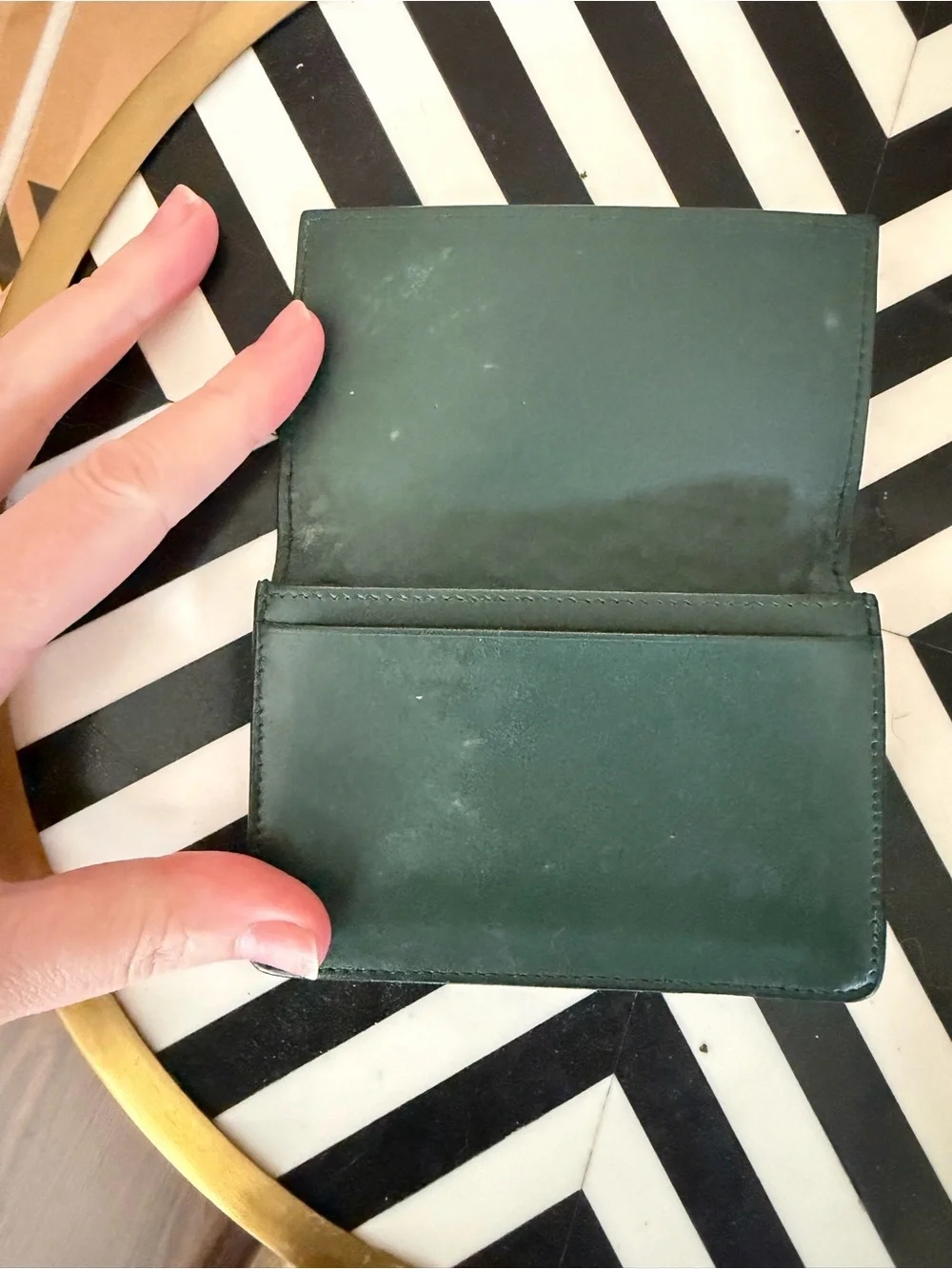 Bottega Veneta Dark Green Intrecciato Card Case